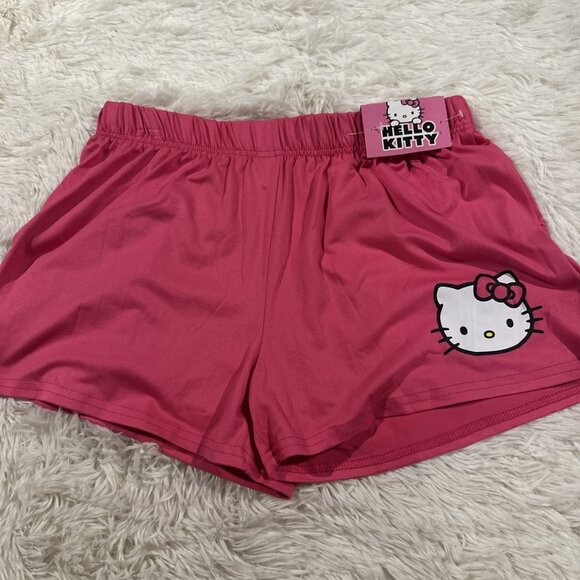 Hello Kitty womens NWT pink sleep shorts soft stretch graphic print M - Picture 1 of 7